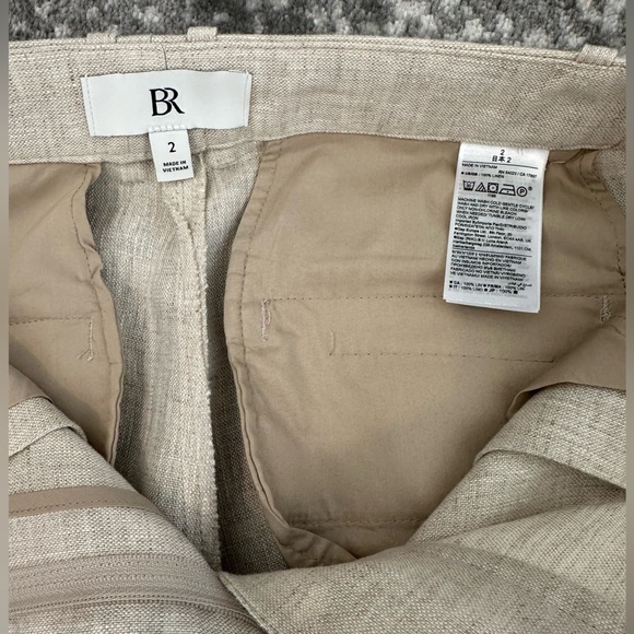 Banana Republic Palma straight-leg linen pants | Natural/Beige | Size 2 - Picture 4 of 13
